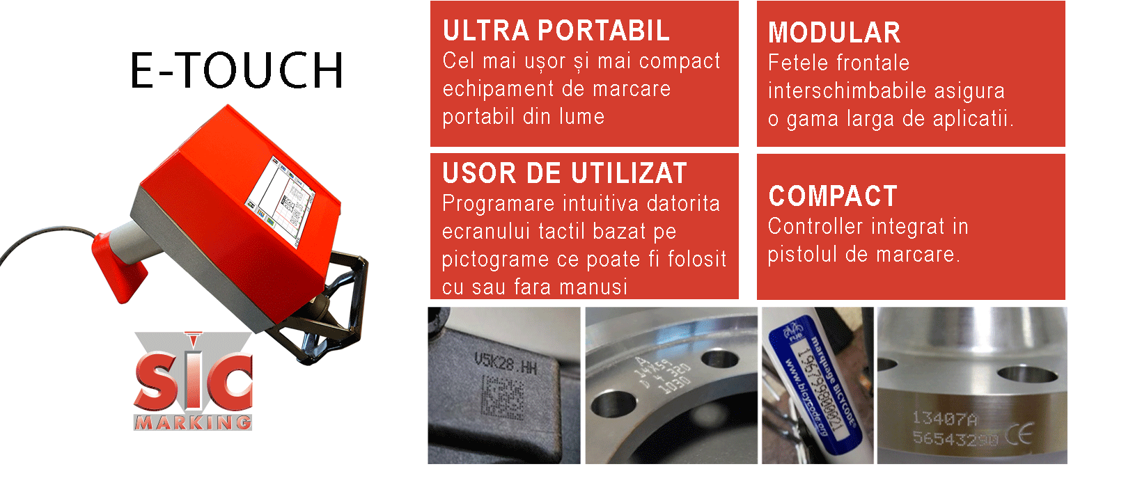 SIC MARKING lansează doua noi echipamente de marcare prin micropercutie portabile, E-touch și E-touch XL 1 FB TRI E touch var2